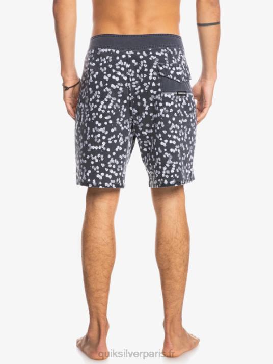 Hommes Quiksilver boardshort 18 surfsilk délavé D6PT1755 noir