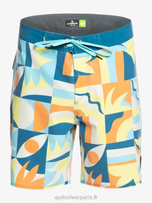 Hommes Quiksilver boardshort 18 surfsilk délavé D6PT1759 port de mer