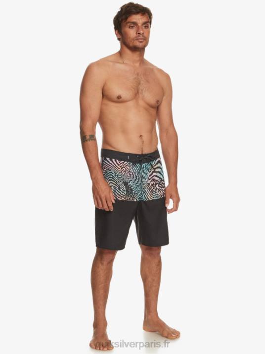 Hommes Quiksilver boardshort division 20 de tous les jours D6PT669 noir