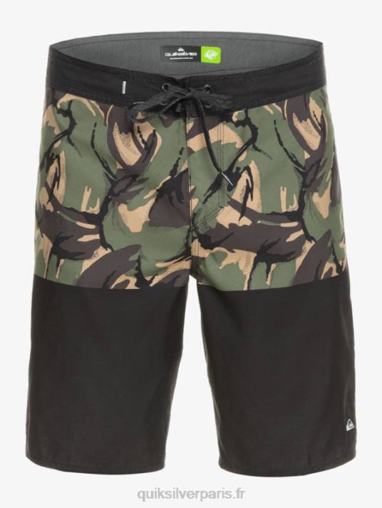 Hommes Quiksilver boardshort division 20 de tous les jours D6PT671 noir