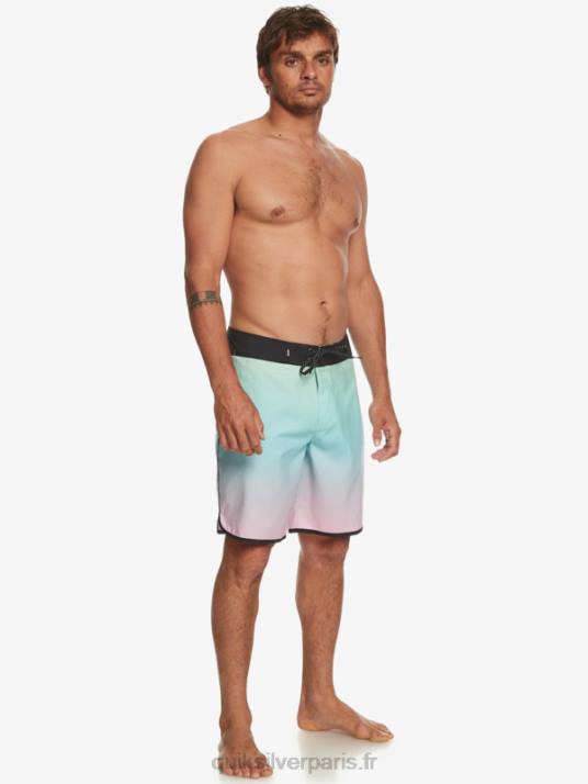 Hommes Quiksilver boardshort festonné 19 de tous les jours D6PT766 bleu rivière