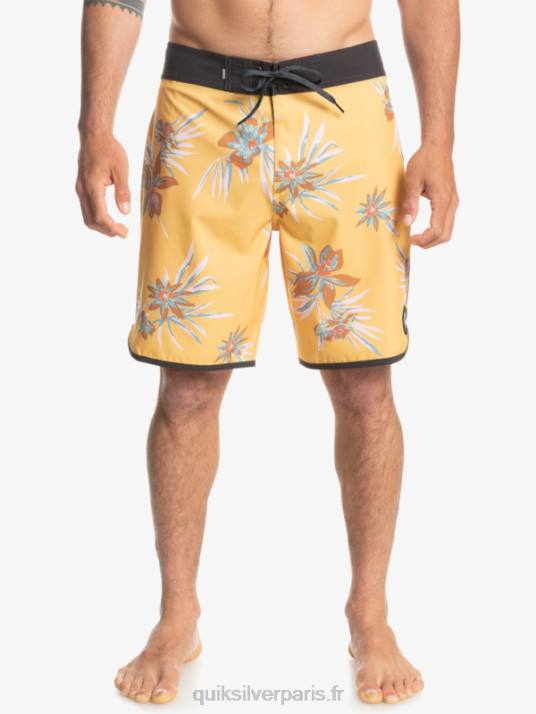 Hommes Quiksilver boardshort festonné 19 en soie de surf D6PT1491 ocre