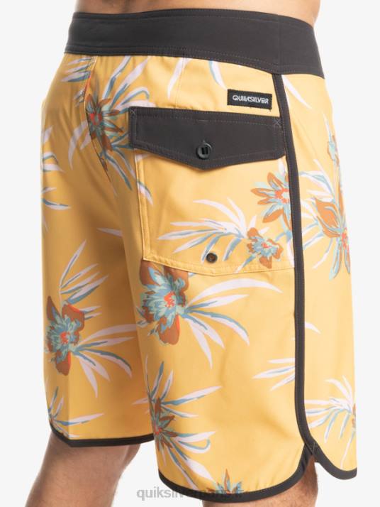 Hommes Quiksilver boardshort festonné 19 en soie de surf D6PT1491 ocre