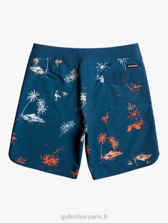 Hommes Quiksilver boardshort festonné 19 en soie de surf D6PT1492 bleu majolique