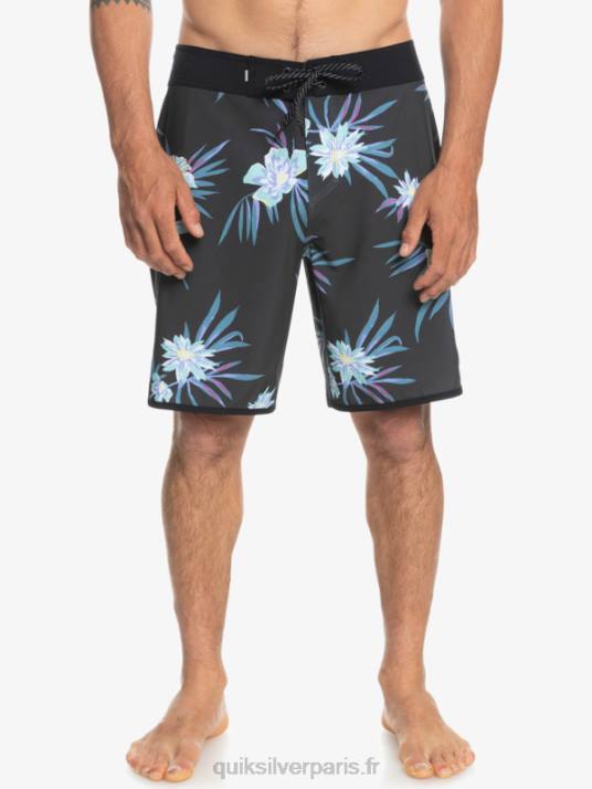 Hommes Quiksilver boardshort festonné 19 en soie de surf D6PT1493 macadam
