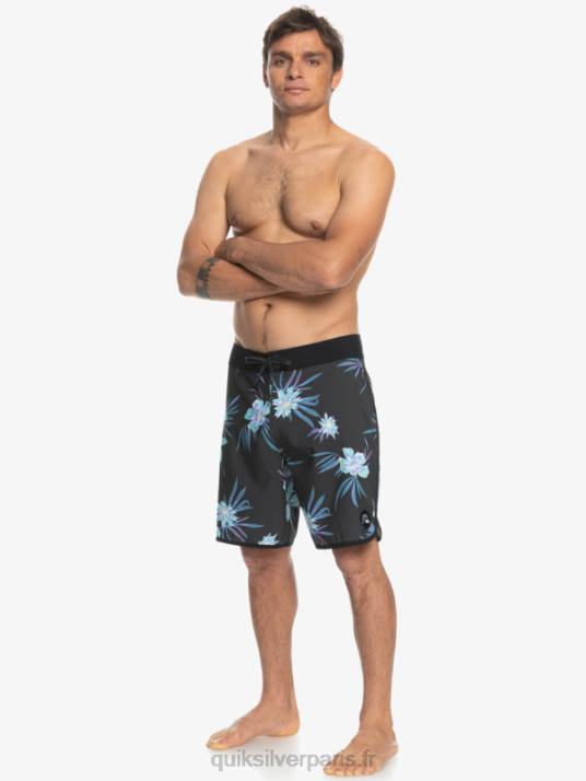 Hommes Quiksilver boardshort festonné 19 en soie de surf D6PT1493 macadam