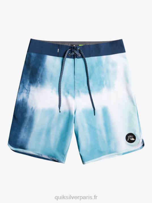 Hommes Quiksilver boardshort festonné 19 en soie de surf D6PT1494 bleu delph
