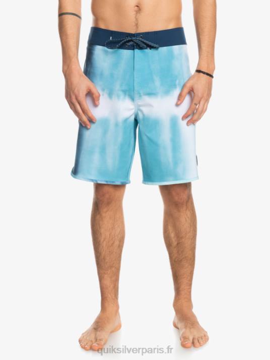 Hommes Quiksilver boardshort festonné 19 en soie de surf D6PT1494 bleu delph