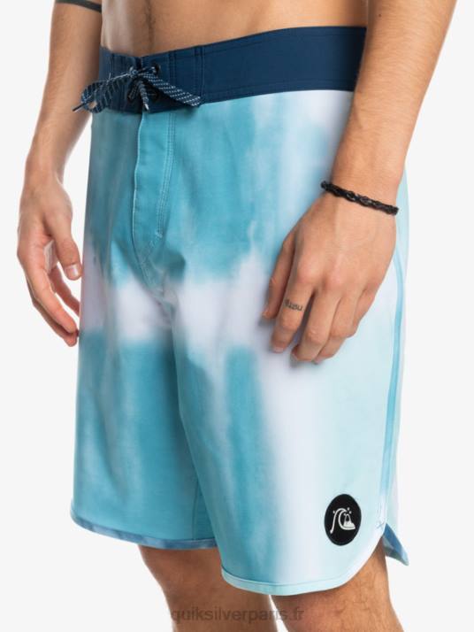 Hommes Quiksilver boardshort festonné 19 en soie de surf D6PT1494 bleu delph