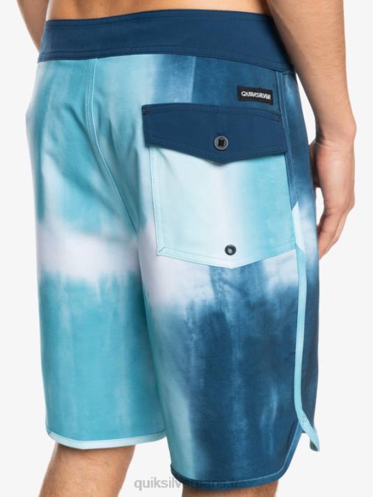 Hommes Quiksilver boardshort festonné 19 en soie de surf D6PT1494 bleu delph