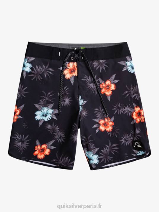 Hommes Quiksilver boardshort festonné 19 en soie de surf D6PT1496 noir