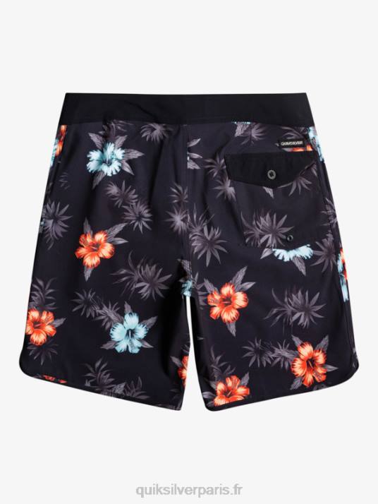Hommes Quiksilver boardshort festonné 19 en soie de surf D6PT1496 noir