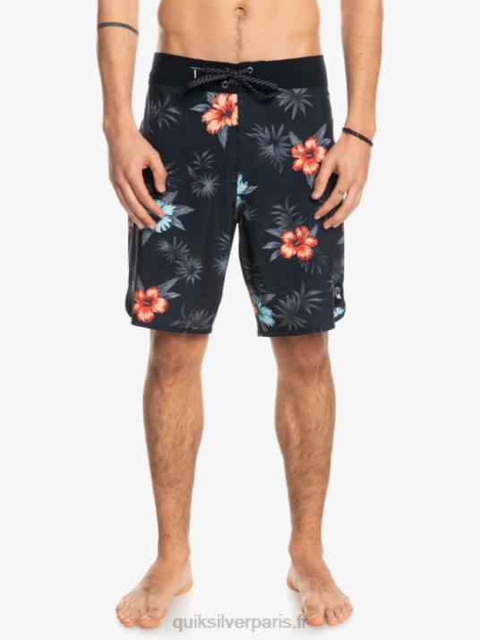 Hommes Quiksilver boardshort festonné 19 en soie de surf D6PT1496 noir