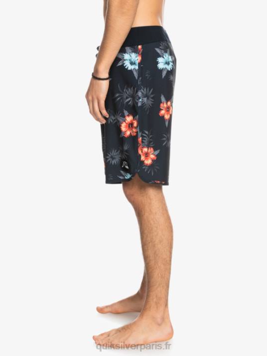 Hommes Quiksilver boardshort festonné 19 en soie de surf D6PT1496 noir