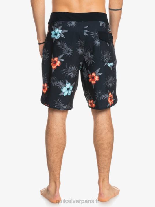 Hommes Quiksilver boardshort festonné 19 en soie de surf D6PT1496 noir