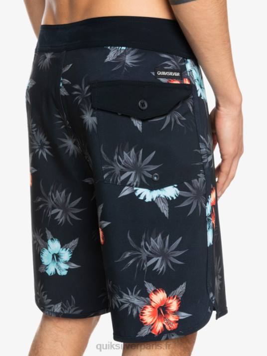 Hommes Quiksilver boardshort festonné 19 en soie de surf D6PT1496 noir