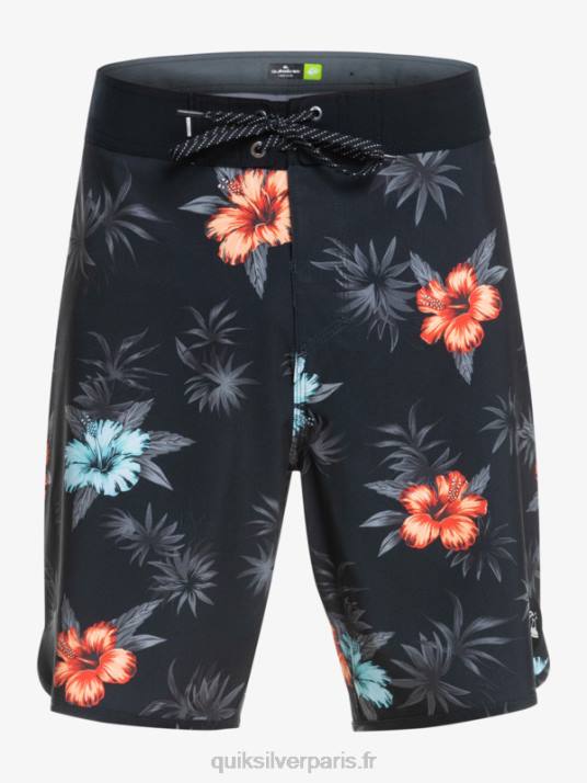 Hommes Quiksilver boardshort festonné 19 en soie de surf D6PT1496 noir