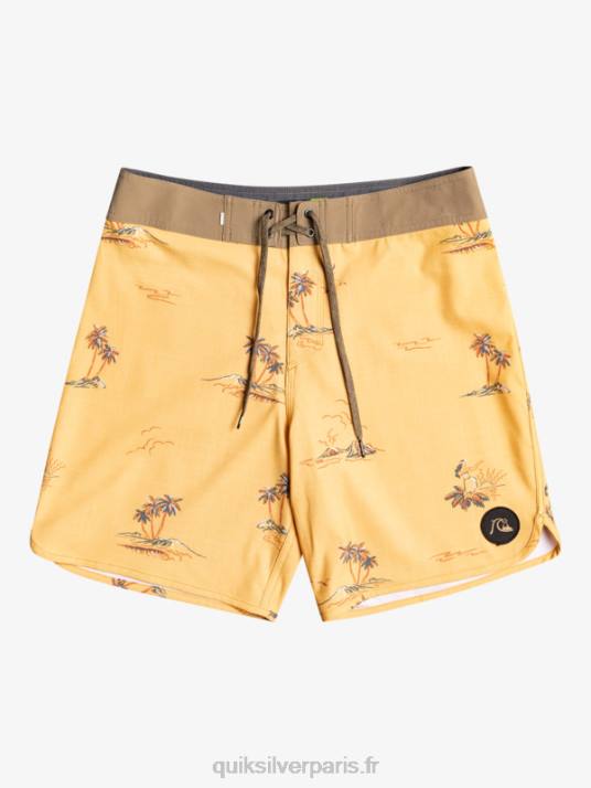 Hommes Quiksilver boardshort festonné 19 en soie de surf D6PT1497 ocre