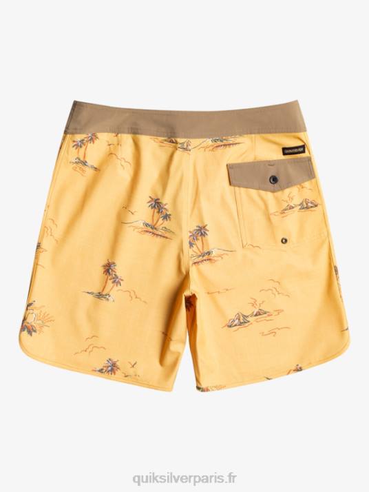 Hommes Quiksilver boardshort festonné 19 en soie de surf D6PT1497 ocre
