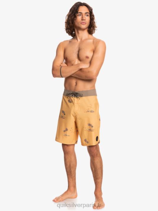Hommes Quiksilver boardshort festonné 19 en soie de surf D6PT1497 ocre