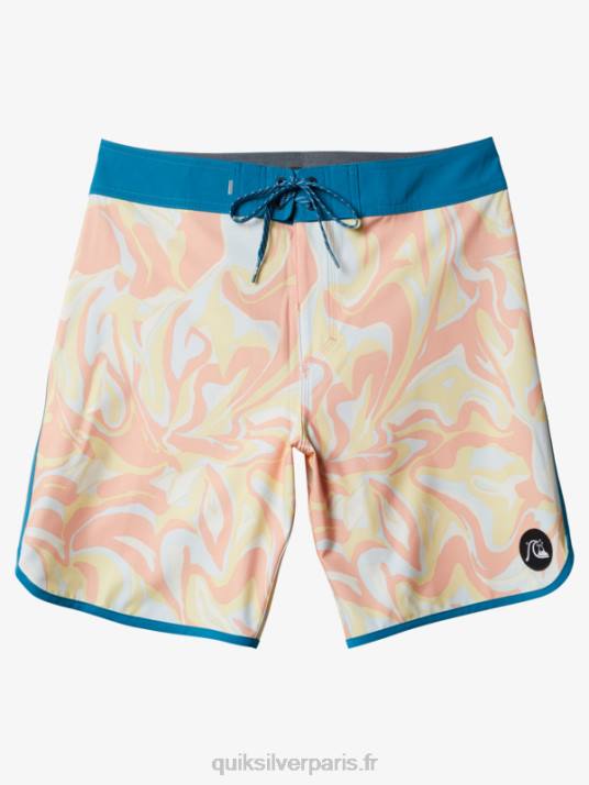 Hommes Quiksilver boardshort festonné 19 en soie de surf D6PT1499 rose pêche