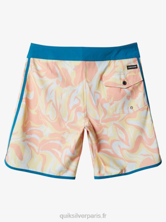 Hommes Quiksilver boardshort festonné 19 en soie de surf D6PT1499 rose pêche