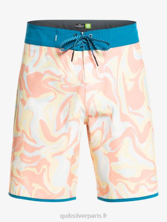 Hommes Quiksilver boardshort festonné 19 en soie de surf D6PT1499 rose pêche