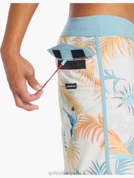 Hommes Quiksilver boardshort festonné 19 en soie de surf D6PT215 bouleau