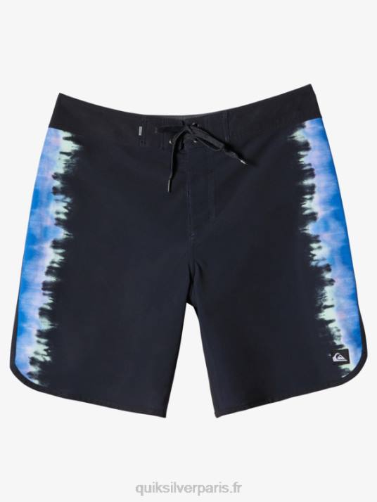Hommes Quiksilver boardshort festonné 19 en soie de surf D6PT216 noir