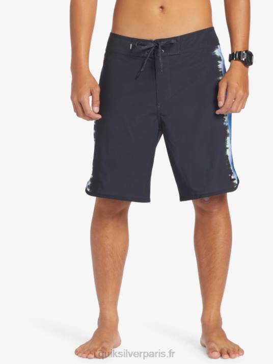 Hommes Quiksilver boardshort festonné 19 en soie de surf D6PT216 noir