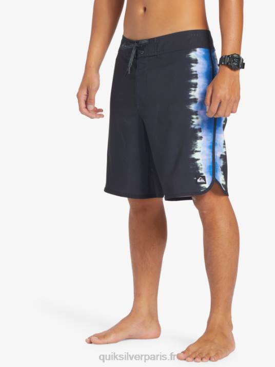 Hommes Quiksilver boardshort festonné 19 en soie de surf D6PT216 noir