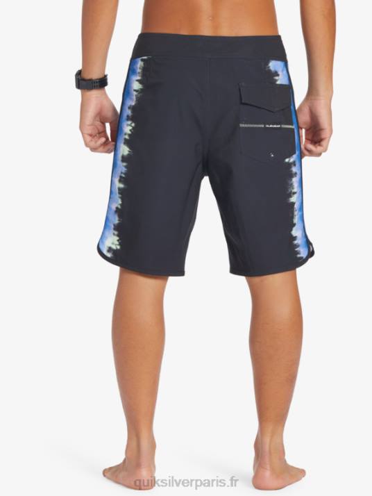 Hommes Quiksilver boardshort festonné 19 en soie de surf D6PT216 noir