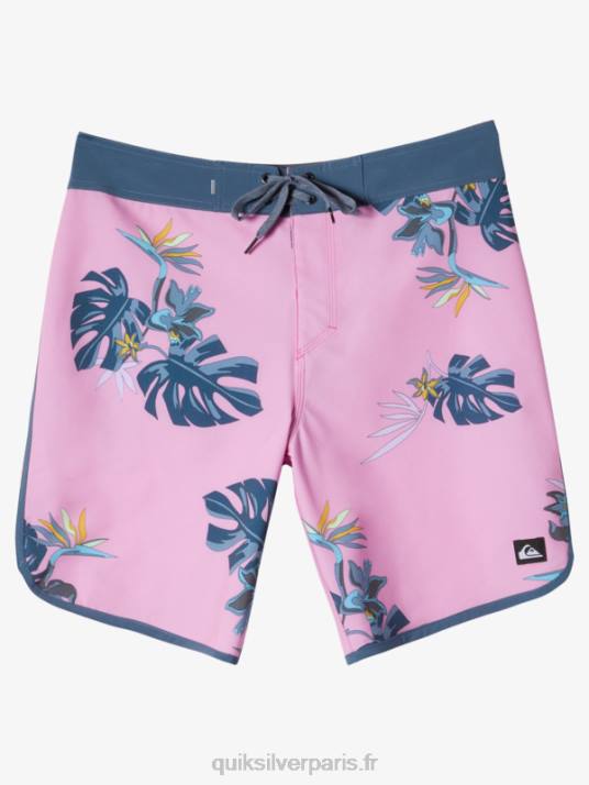Hommes Quiksilver boardshort festonné 19 en soie de surf D6PT217 mauve clair de lune