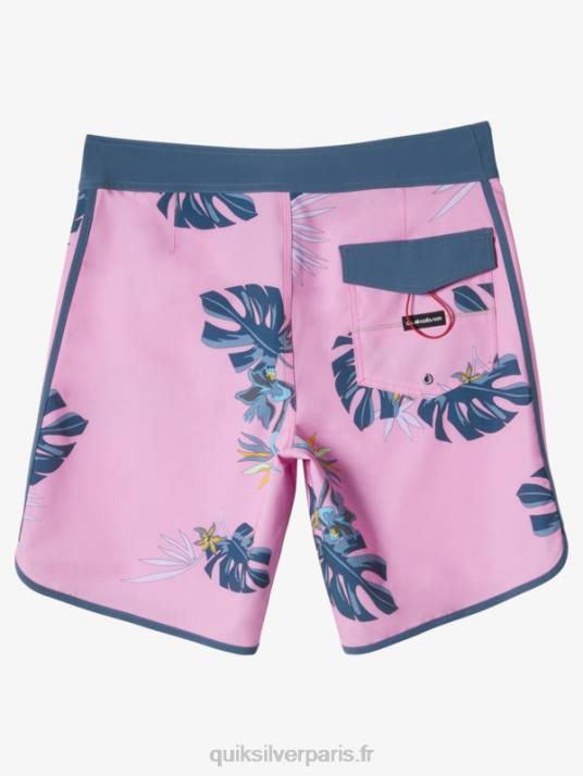 Hommes Quiksilver boardshort festonné 19 en soie de surf D6PT217 mauve clair de lune