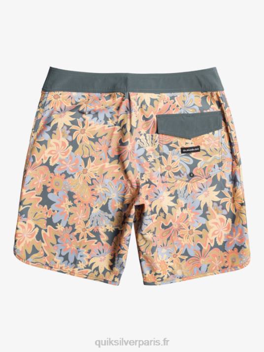 Hommes Quiksilver boardshort festonné 19 en soie de surf D6PT219 ardoise foncée