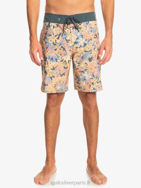 Hommes Quiksilver boardshort festonné 19 en soie de surf D6PT219 ardoise foncée