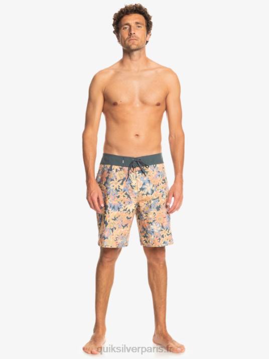 Hommes Quiksilver boardshort festonné 19 en soie de surf D6PT219 ardoise foncée