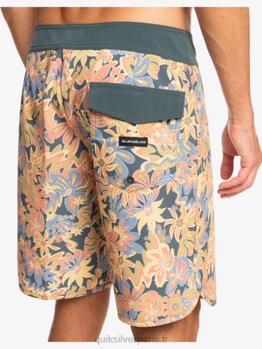 Hommes Quiksilver boardshort festonné 19 en soie de surf D6PT219 ardoise foncée
