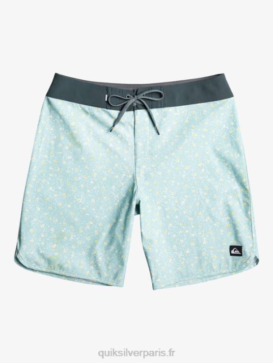 Hommes Quiksilver boardshort festonné 19 en soie de surf D6PT220 bleu ciel