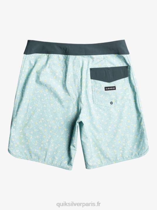 Hommes Quiksilver boardshort festonné 19 en soie de surf D6PT220 bleu ciel