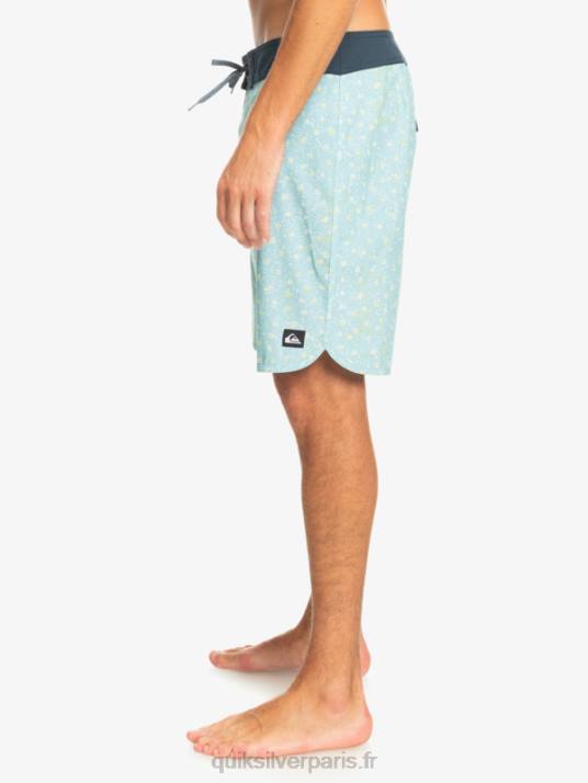 Hommes Quiksilver boardshort festonné 19 en soie de surf D6PT220 bleu ciel