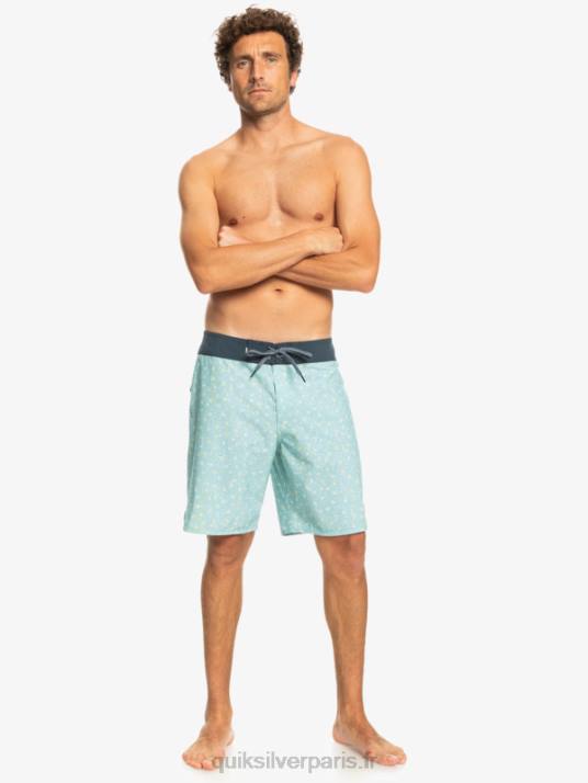 Hommes Quiksilver boardshort festonné 19 en soie de surf D6PT220 bleu ciel