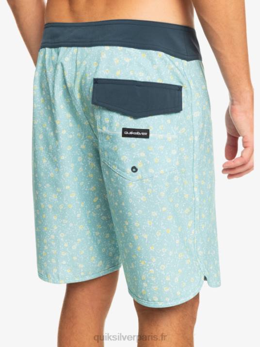 Hommes Quiksilver boardshort festonné 19 en soie de surf D6PT220 bleu ciel