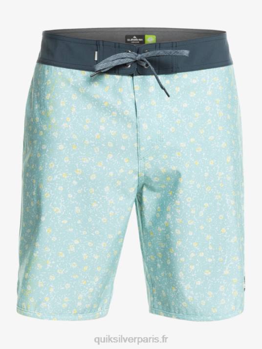 Hommes Quiksilver boardshort festonné 19 en soie de surf D6PT220 bleu ciel