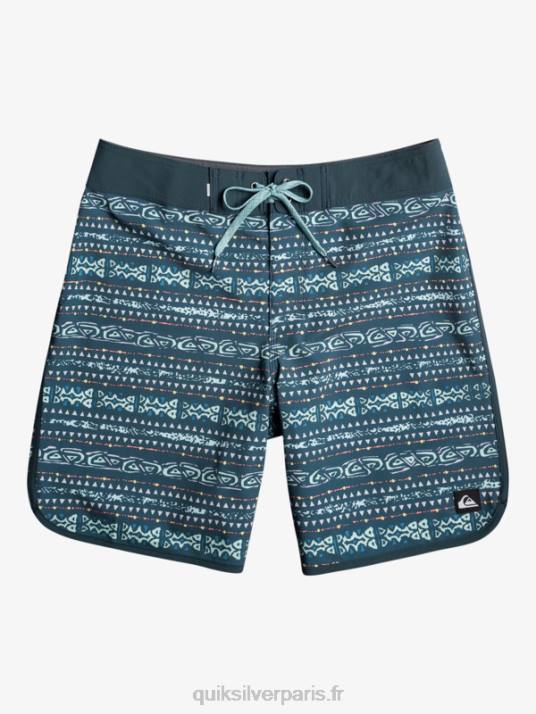 Hommes Quiksilver boardshort festonné 19 en soie de surf D6PT221 La marine de minuit