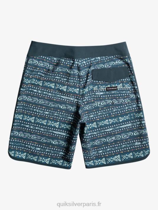 Hommes Quiksilver boardshort festonné 19 en soie de surf D6PT221 La marine de minuit