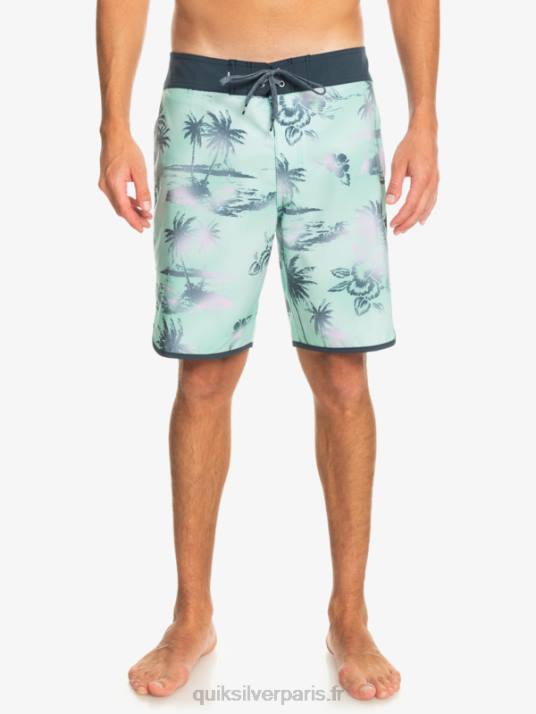Hommes Quiksilver boardshort festonné 19 en soie de surf D6PT222 verre de plage