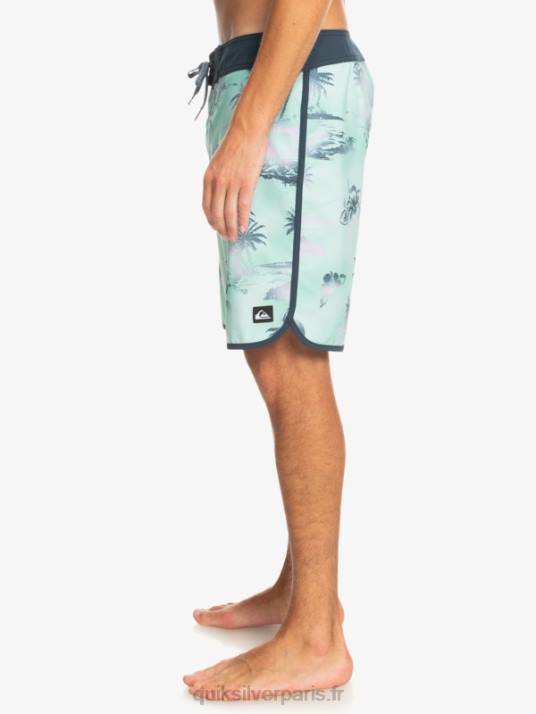 Hommes Quiksilver boardshort festonné 19 en soie de surf D6PT222 verre de plage