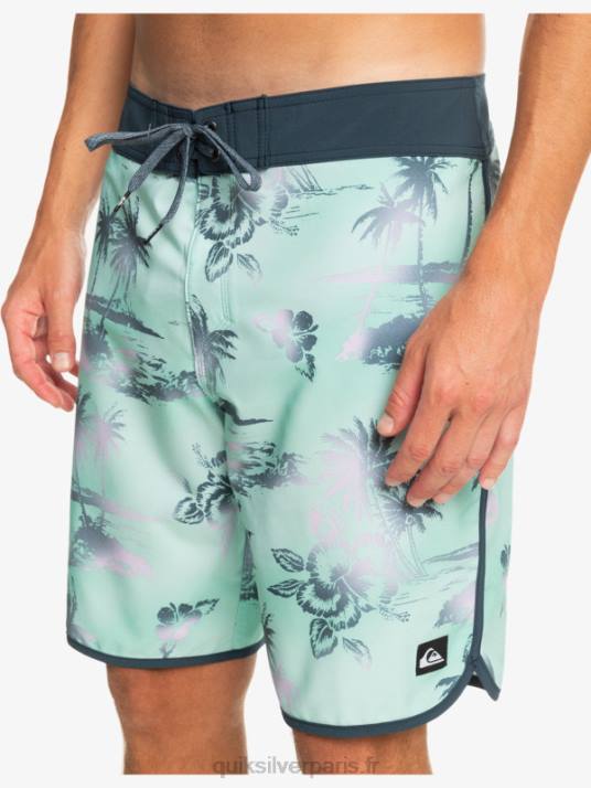 Hommes Quiksilver boardshort festonné 19 en soie de surf D6PT222 verre de plage