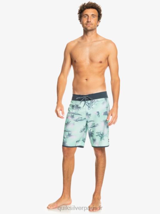 Hommes Quiksilver boardshort festonné 19 en soie de surf D6PT222 verre de plage